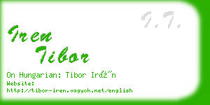 iren tibor business card